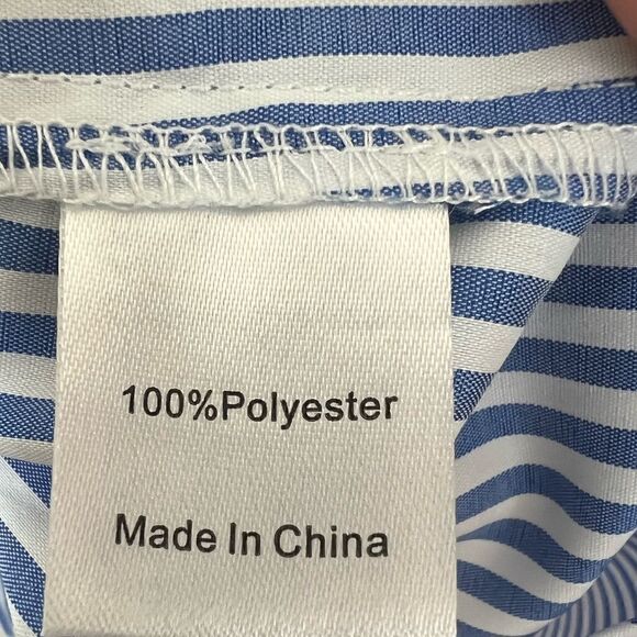 Tuckernuck Blue/White Stripe Willow Blouse Size Small - Picture 11 of 12